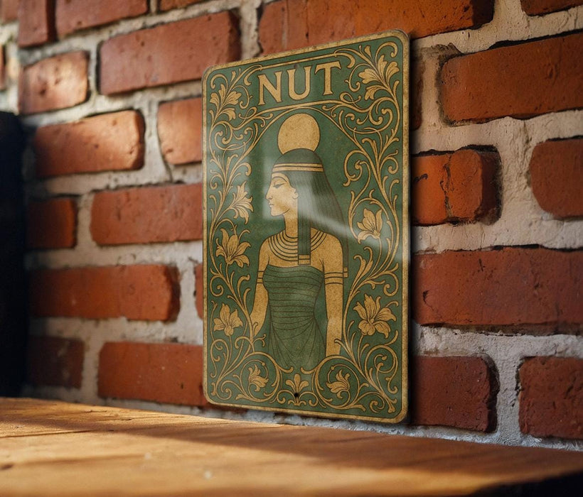 a picture of a nut sign on a brick wall