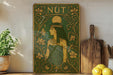 a painting of a woman on a shelf