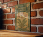 a picture of a sign on a brick wall