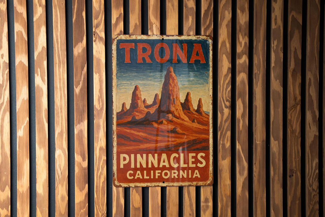 a sign is hanging on a wooden wall