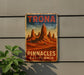 a sign on the side of a building that says trona pinnacles california