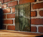 a picture of a cat on a brick wall