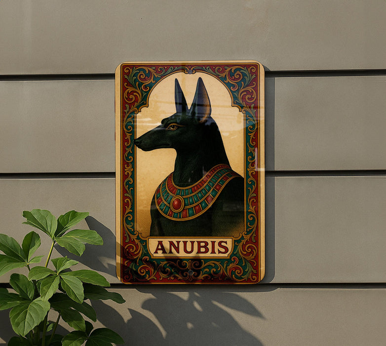 a picture of anubis on the side of a building