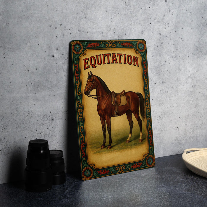 a picture of a horse on a table