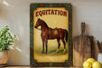 a picture of a horse on a shelf
