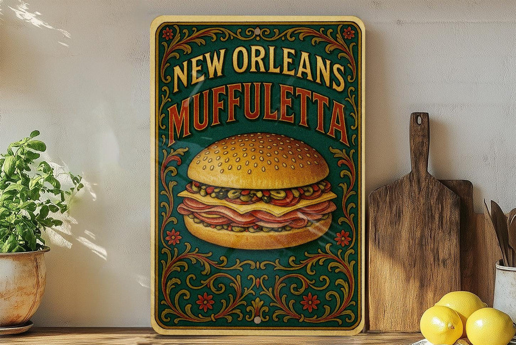 a picture of a sign that says new orleans's muffinlettta