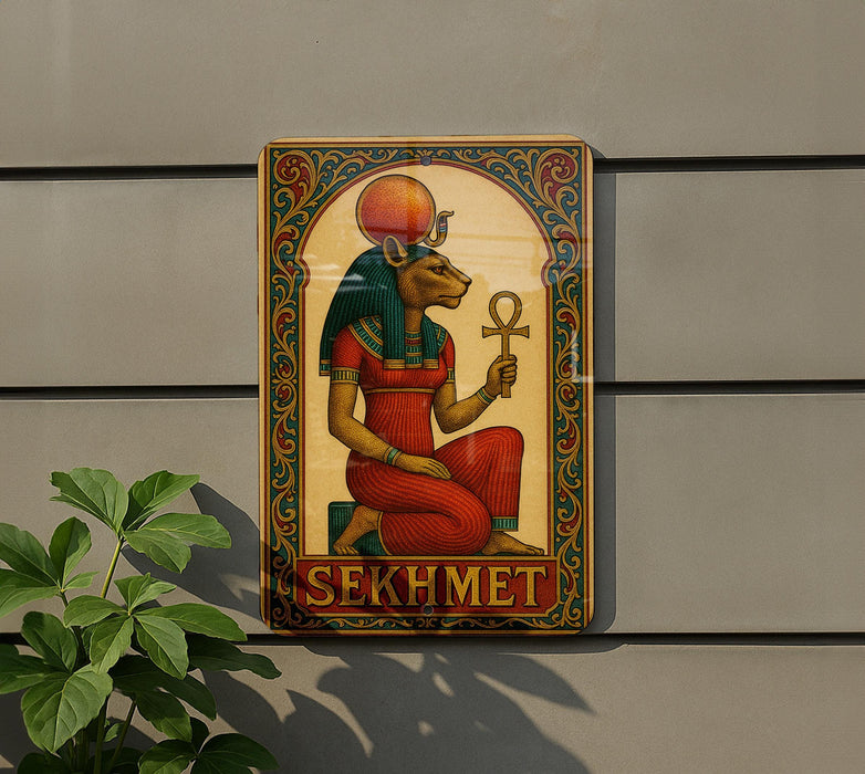 a painting on a wall of a egyptian god