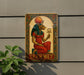 a painting on a wall of a egyptian god