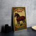 a picture of a horse on a table