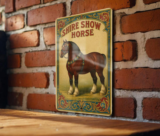 a picture of a horse on a brick wall
