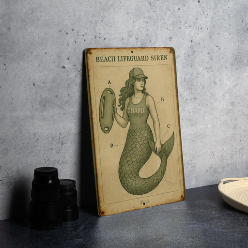 a drawing of a mermaid on a table