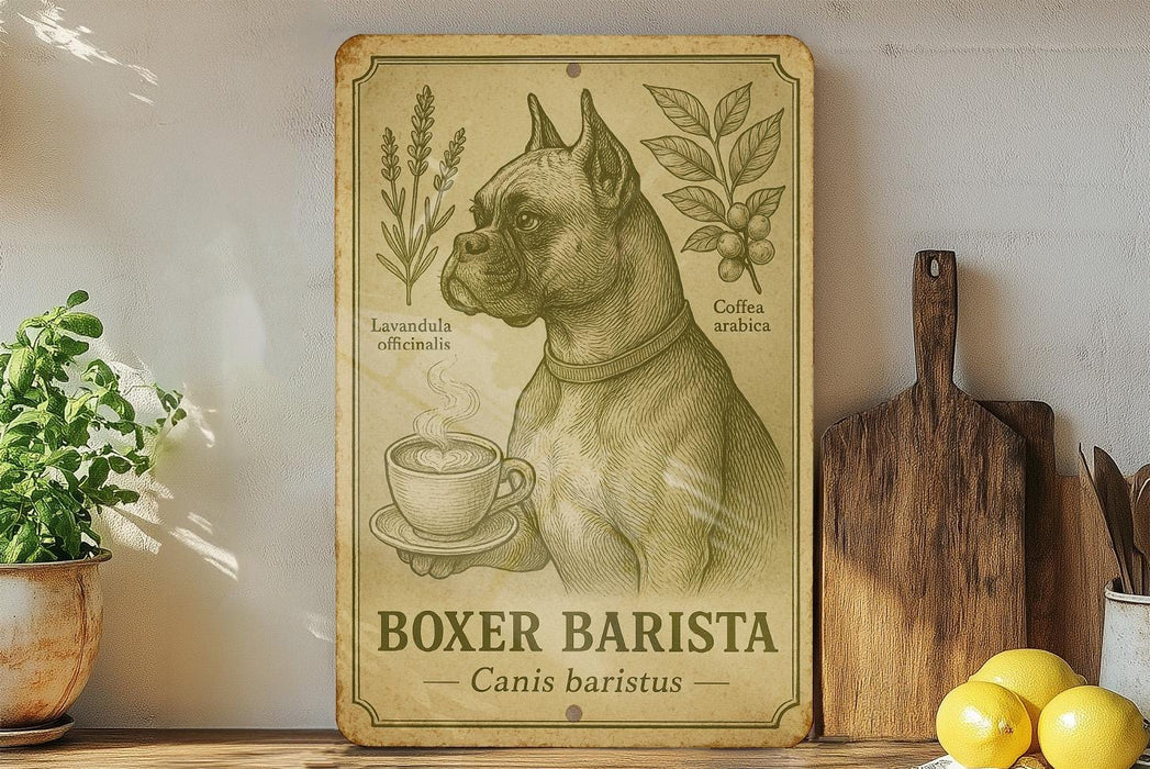 a picture of a dog with a cup of coffee