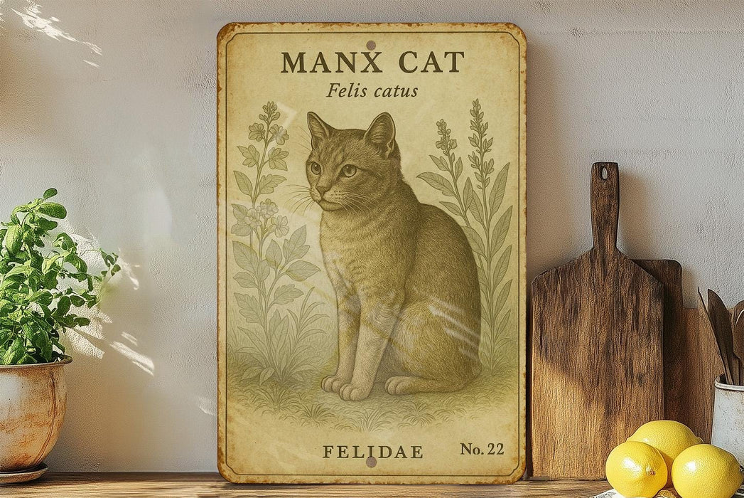 a picture of a cat sitting on a shelf