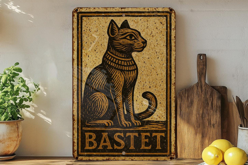 a picture of a cat sitting on a shelf