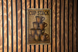 a sign on a wall that says cup stack