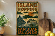 a picture of a sign that says island hopping