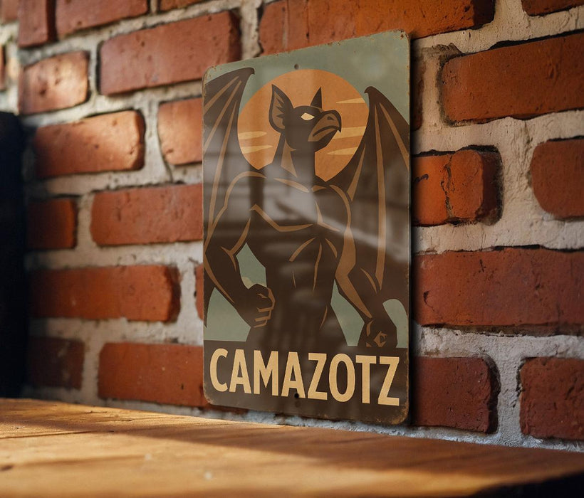 a picture of a sign on a brick wall