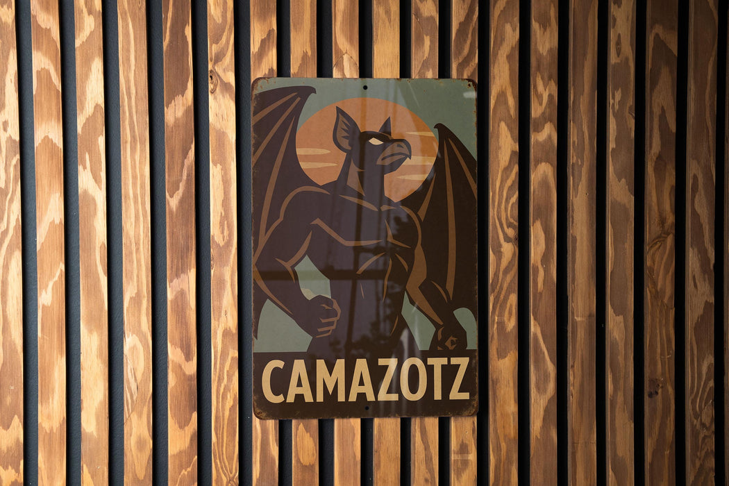 a picture of a sign on a wooden wall