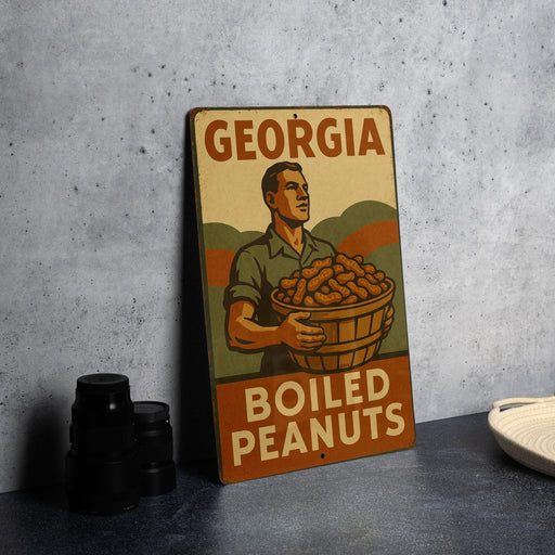 a picture of a man holding a basket of boiled peanuts
