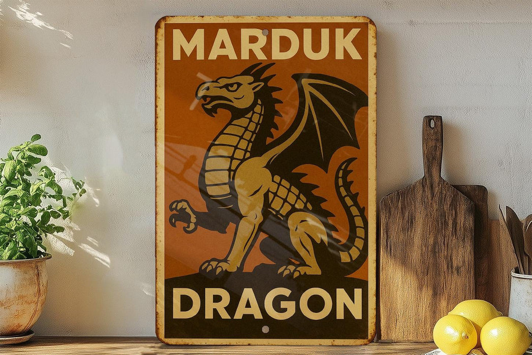 a picture of a dragon on a wall