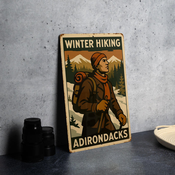 a picture of a man with a backpack on a table