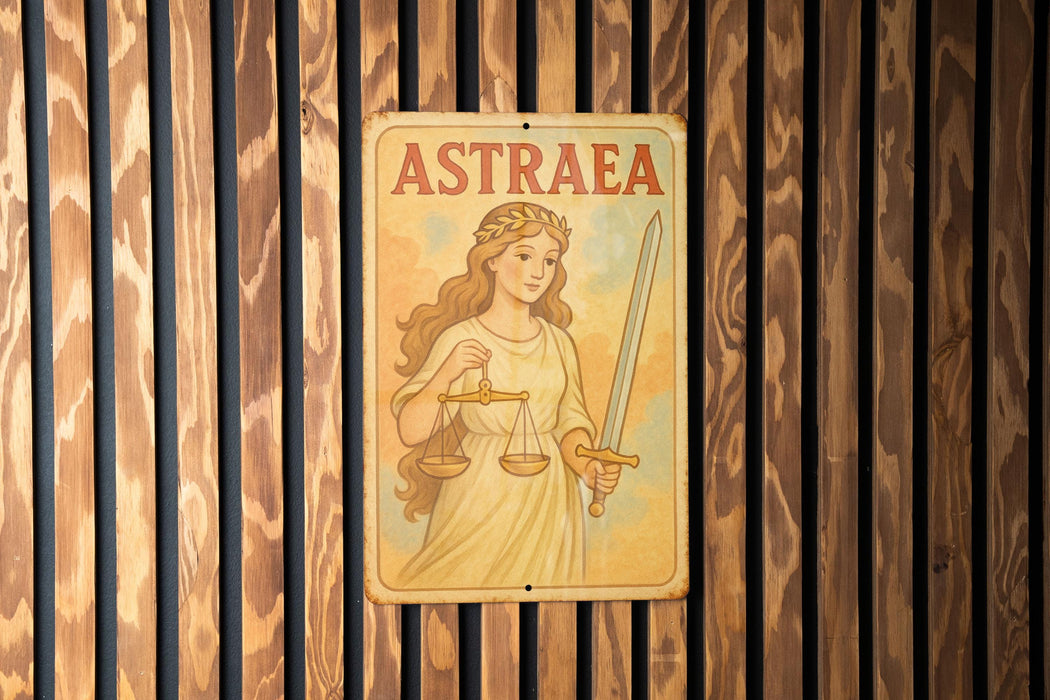 a sign on a wooden wall that says astraea