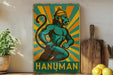 a picture of a man with a monkey on it