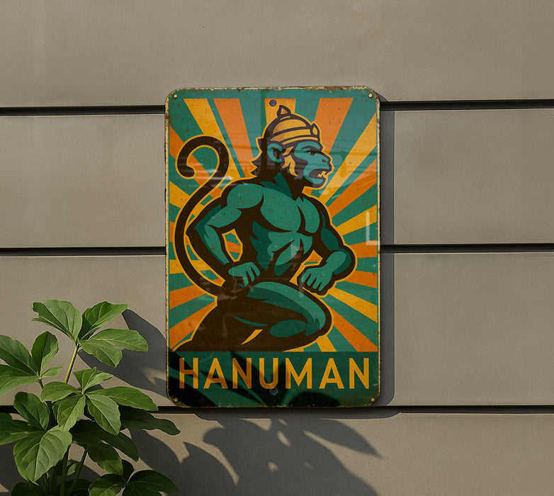 a sign on the side of a building that says hanumann