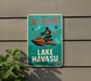 a sign on the side of a building advertising jet skiing