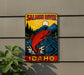 a sign on the side of a building that says salmon river idaho