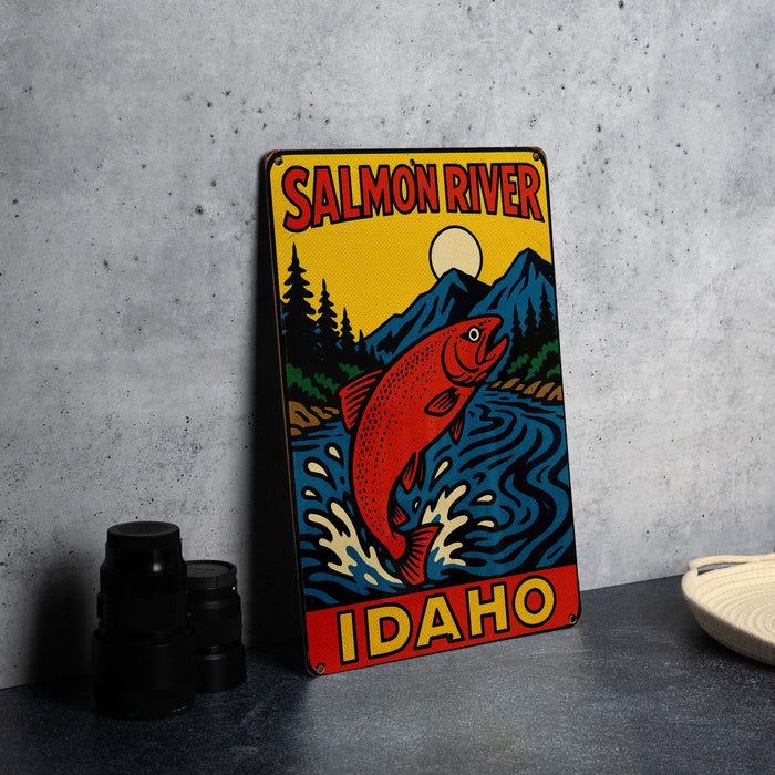 a picture of a salmon on a table