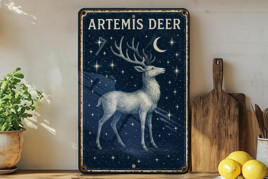 a picture of a deer on a shelf