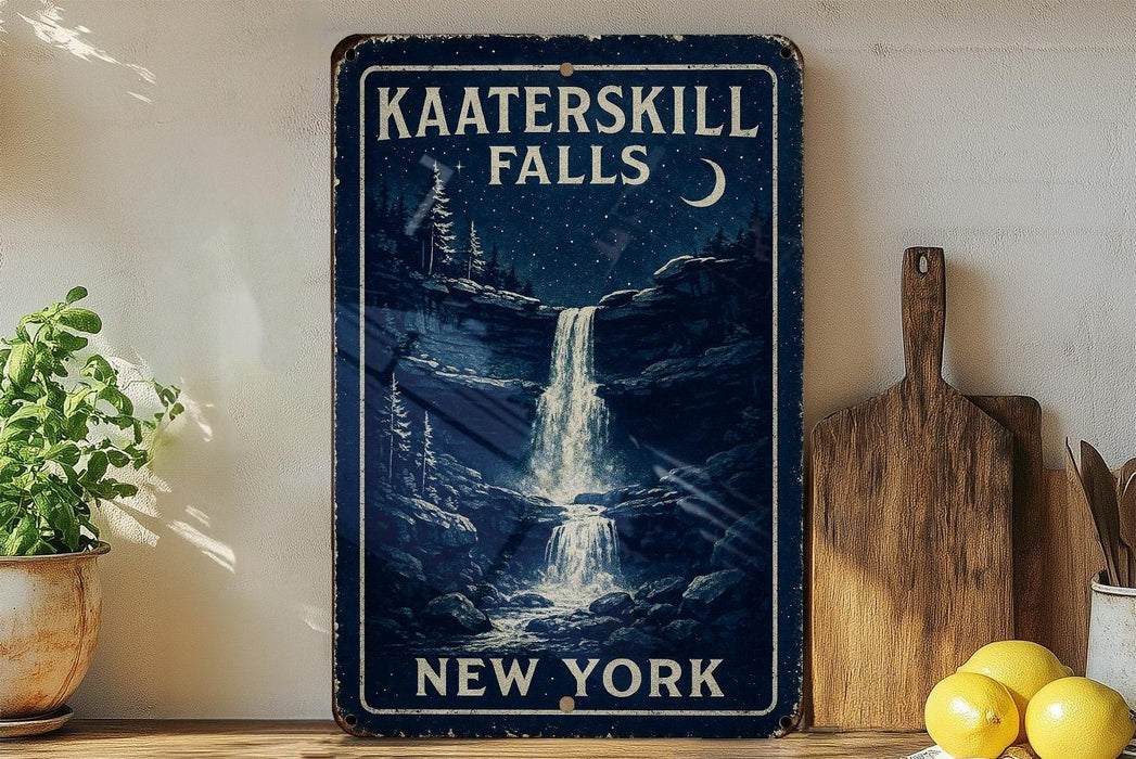 a picture of a poster of a waterfall