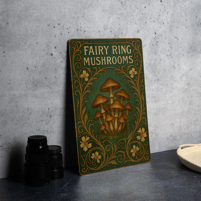 a picture of a fairy ring mushrooms on a table