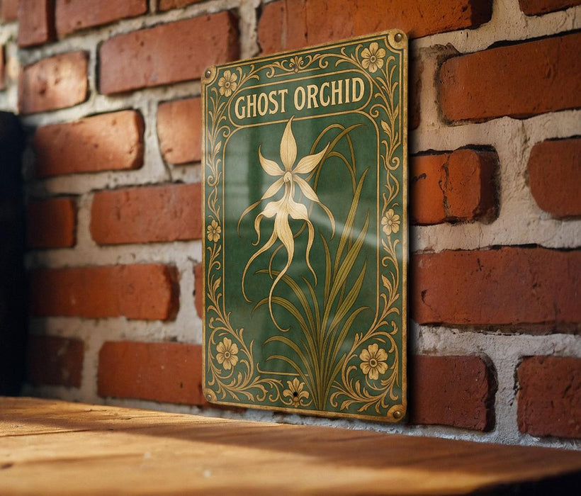 a close up of a sign on a brick wall