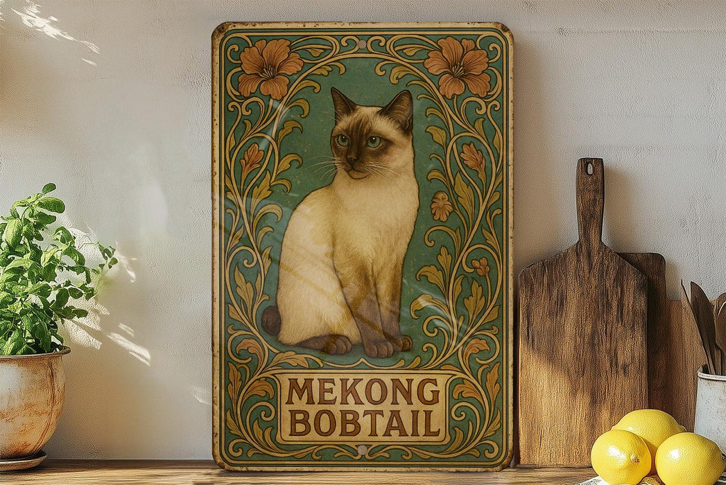 a picture of a cat sitting on a shelf