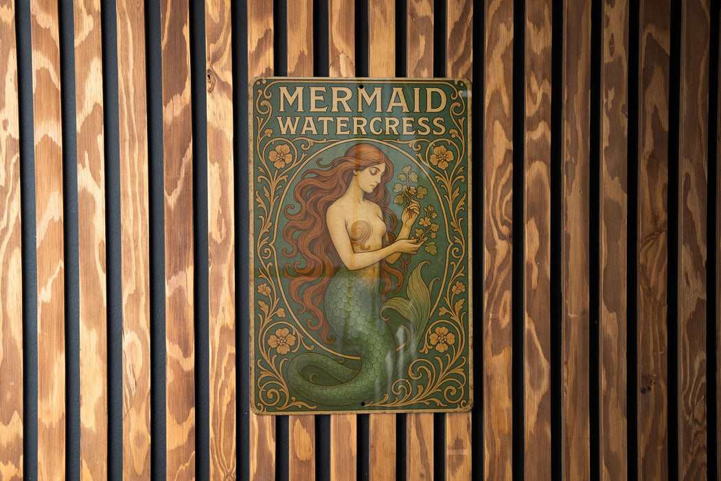 a painting of a mermaid holding a flower