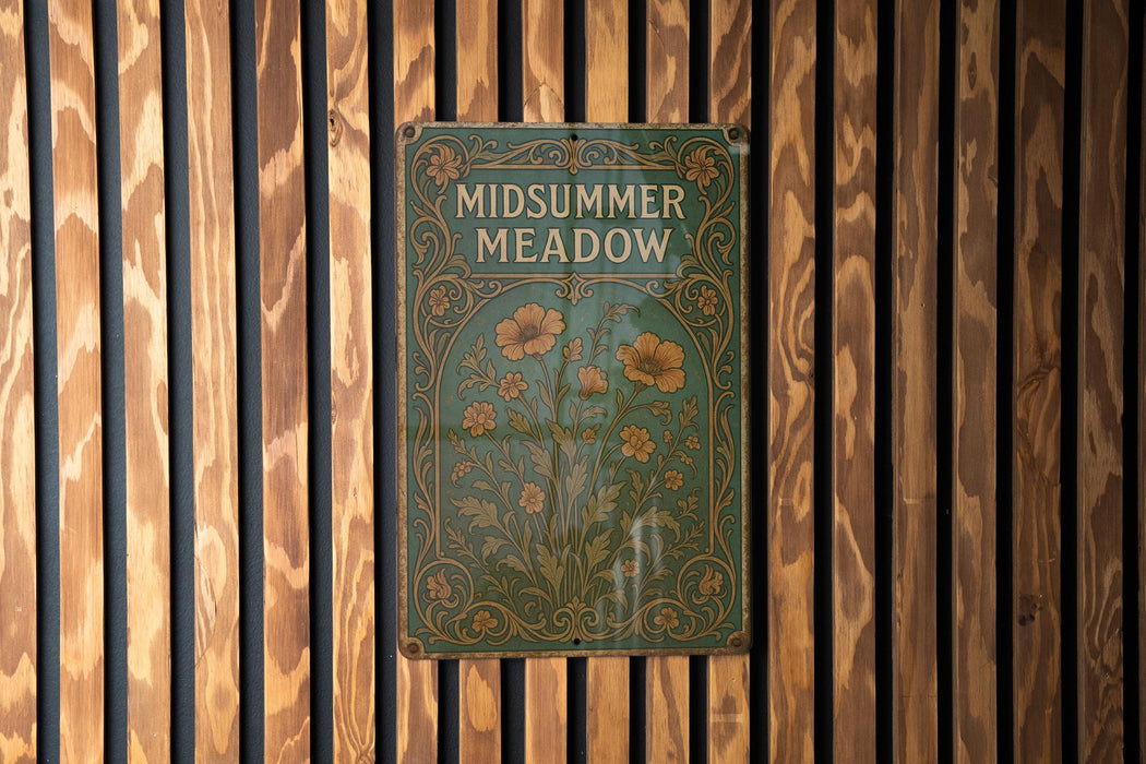 a book is hanging on a wooden wall
