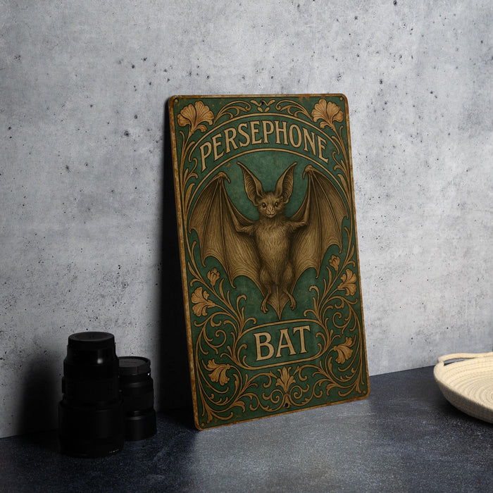 a picture of a bat on a table