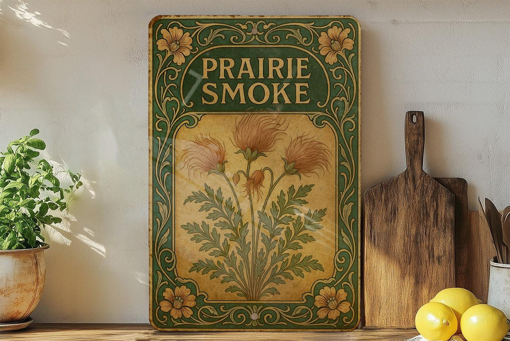 a picture of a sign that says prairie smoke