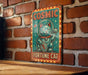 a sign on a brick wall that says cosmic fortune cat