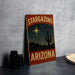 a picture of a stargazing arizona sign on a table