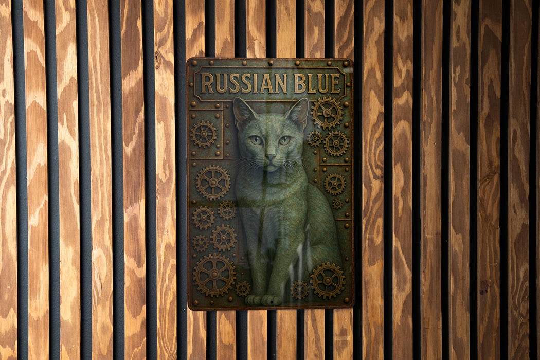 a picture of a cat on a wooden wall