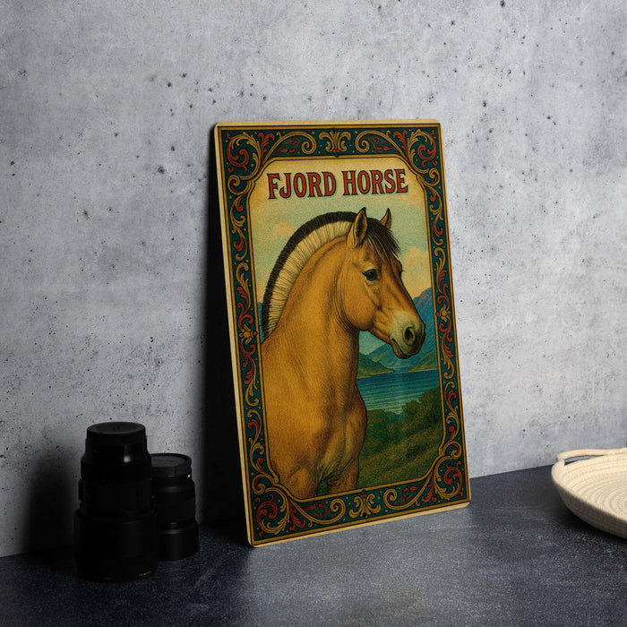 a picture of a horse on a table