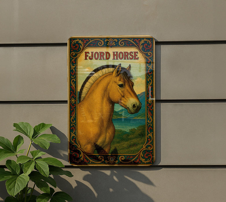a picture of a horse on the side of a building
