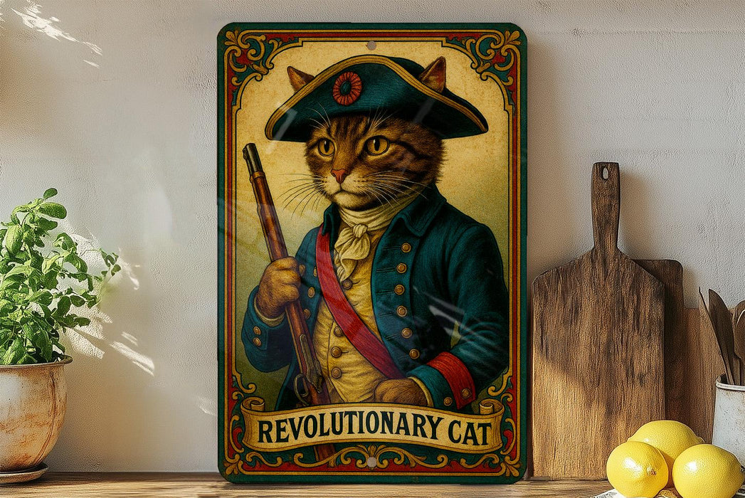 a picture of a cat wearing a hat and holding a rifle