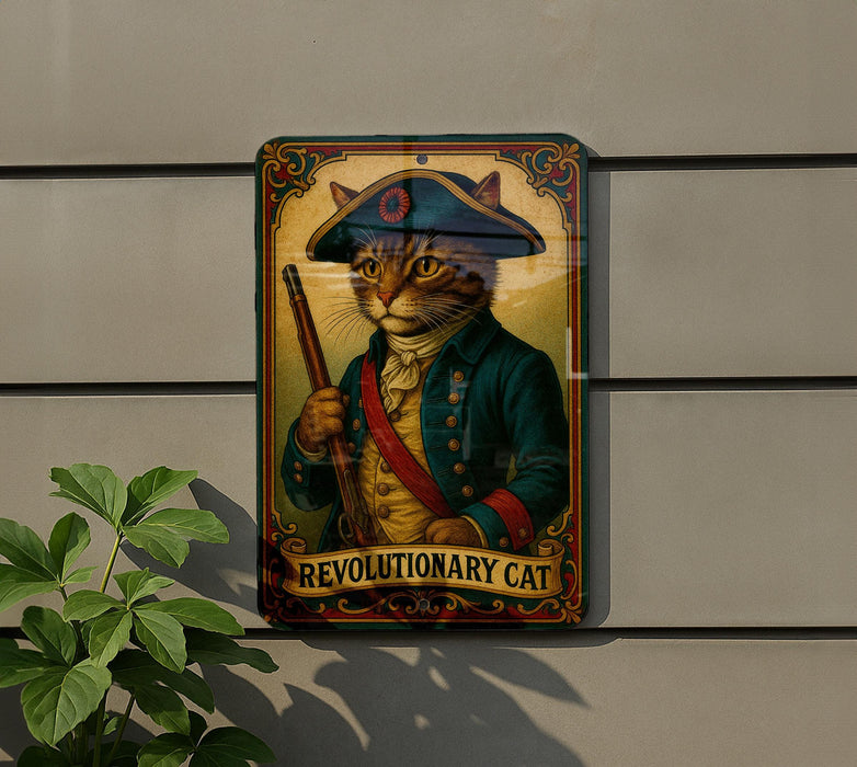 a picture of a cat wearing a hat and holding a gun