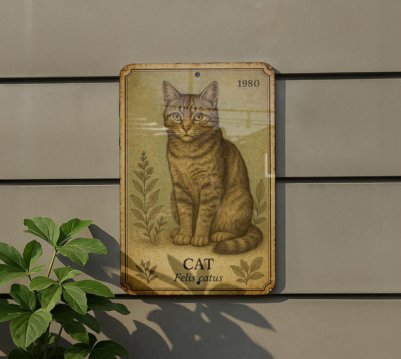 a picture of a cat on the side of a building