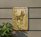 a picture of a german shepherd on a wall