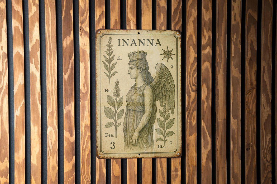 a picture of an angel on a wooden wall
